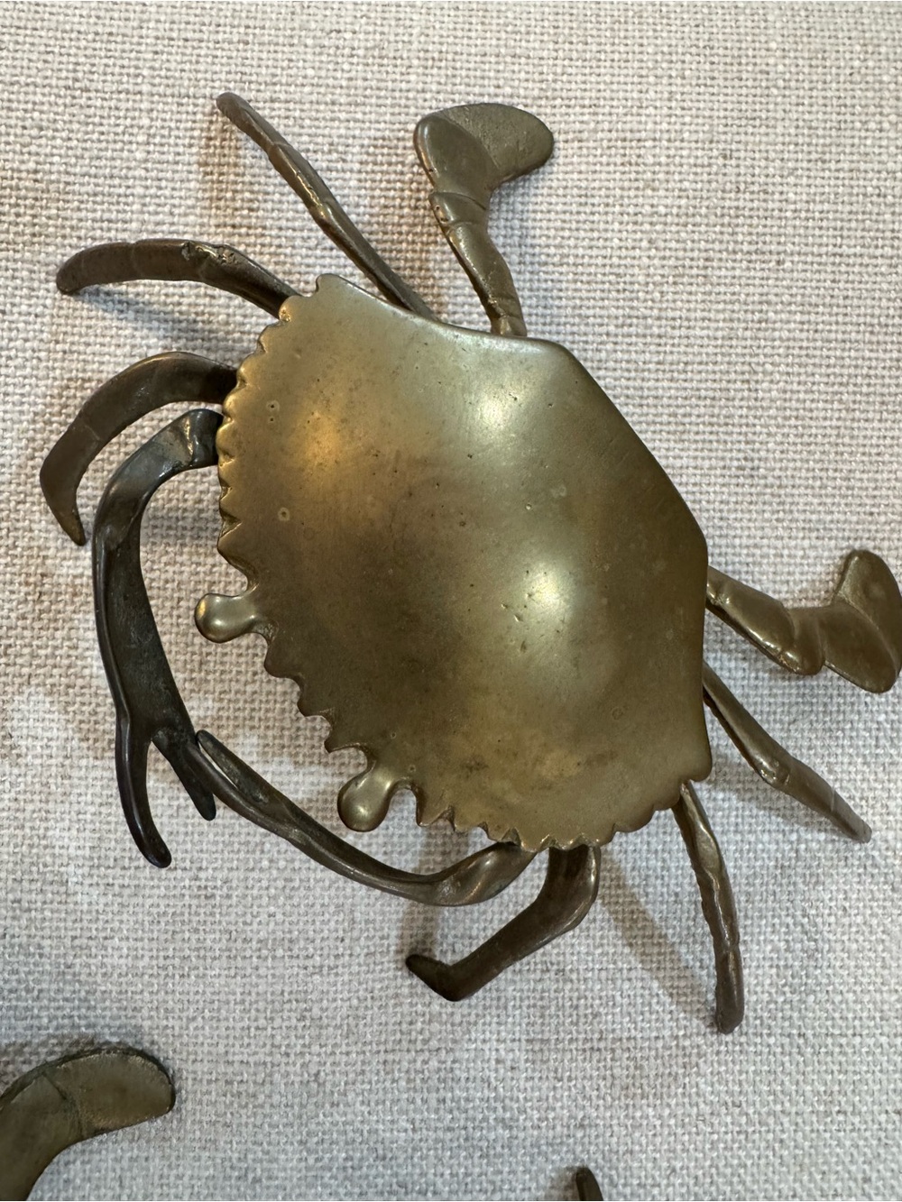 3 Bronze Crab Ash Trays Sculpture Figure 7x3 1/2” - Picture 5 of 11